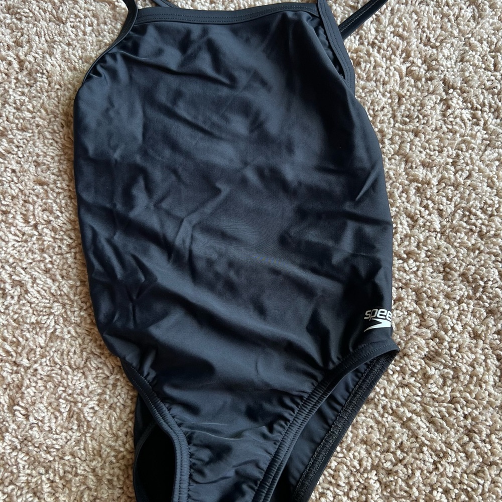 Speedo PowerFLEX Eco Black Swimwear girls size 10/26